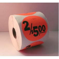 2/$5.00 - 2.5" Red Label Roll